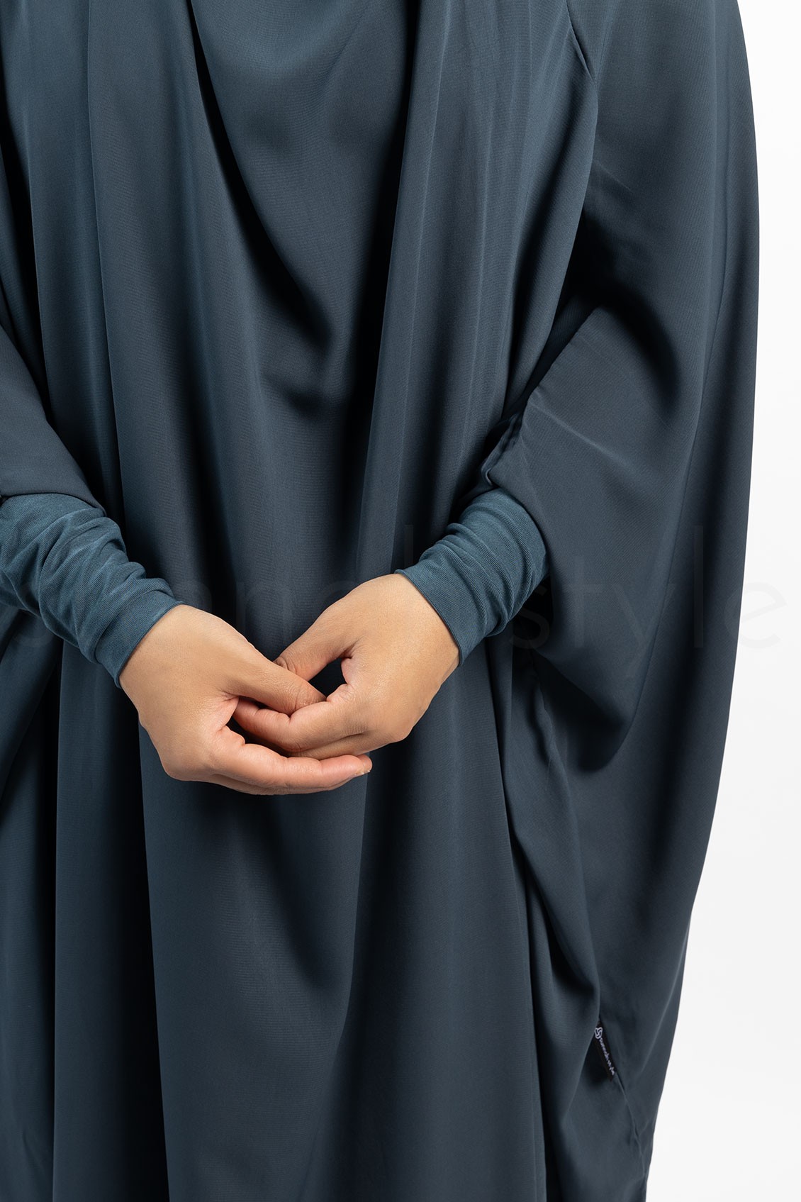 Sunnah Style Plain Full Length Jilbab French Jilbab Slate Blue
